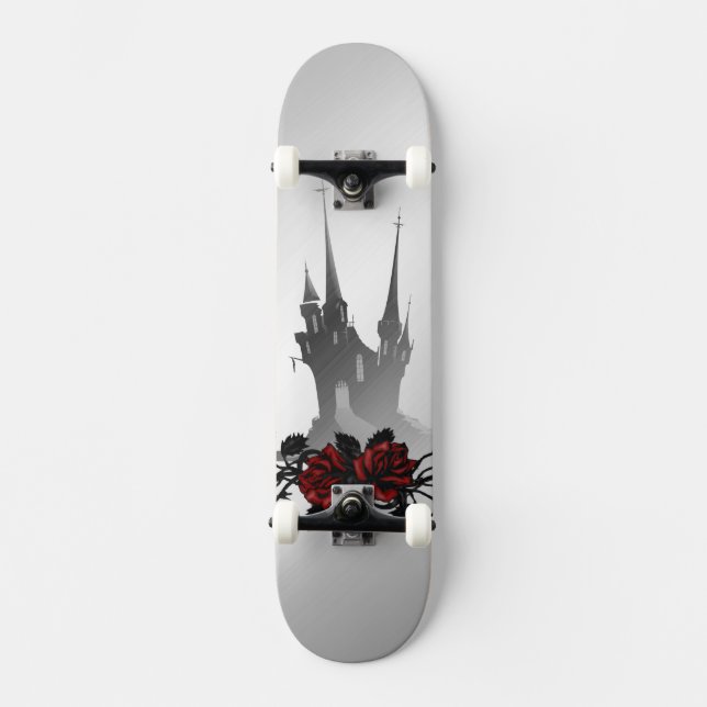 Rose Gothic Mansion Skateboard (Vorderseite)