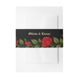 Rose Gothic Wedding Einladung Bauchband Einladungsbanderole