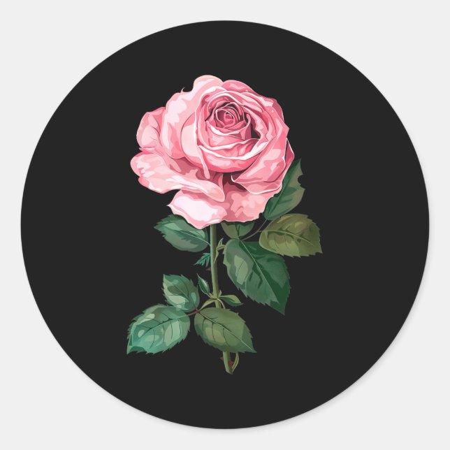 Rose Graphic Premium Tri-blend  Runder Aufkleber (Vorderseite)