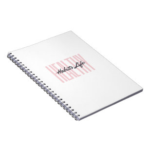 Rose gras saines habitudes de vie Carnet spiral