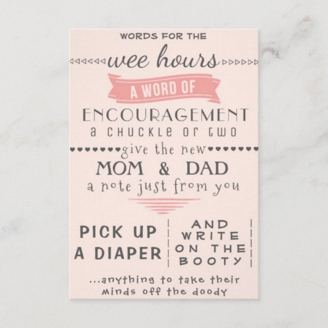 Rose & Graue Aktivitätskarte (Vorderseite)