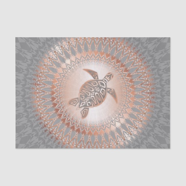 Rose Grauschildkröte und Mandala Seidenpapier (Vorderseite)