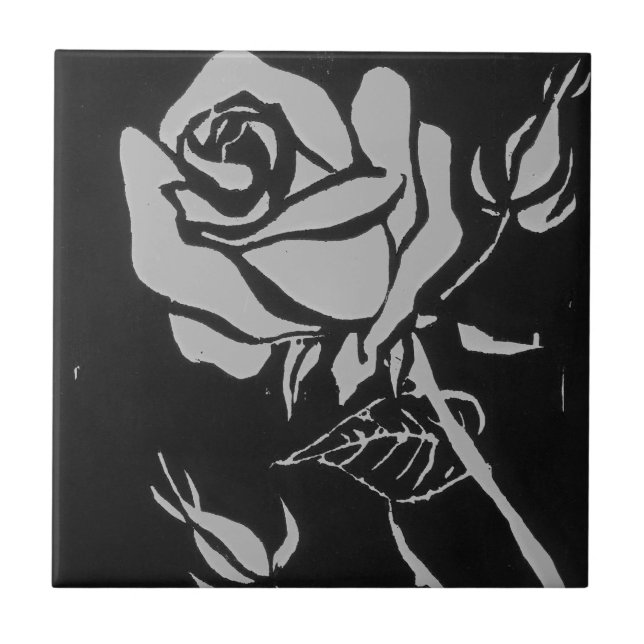 "Rose Gray" Küche Garten Keramik Tile Fliese (Vorderseite)