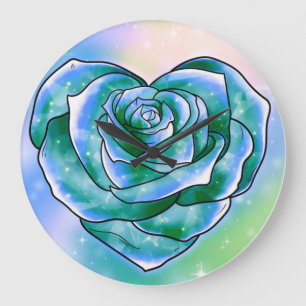 Rose Große Wanduhr