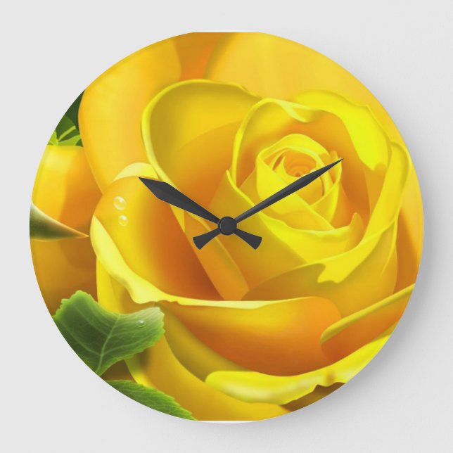 Rose Große Wanduhr (Vorderseite)