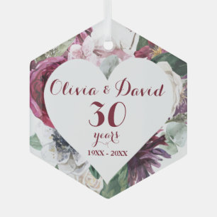 Rose Grüne 30 Jubiläum Keramik Ornament Aus Glas