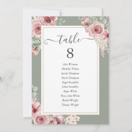 Rose Grüne Tischnummer