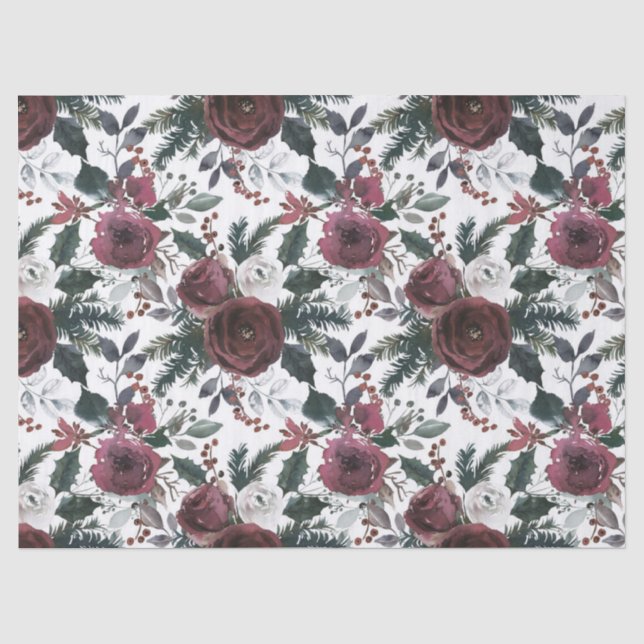 Rose Grüner Kiefer und Heiliger Pinien Seidenpapier (Vorderseite)