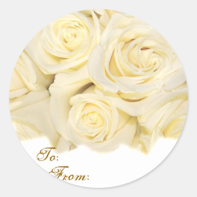 Rose Grüße_ Sticker (Vorderseite)