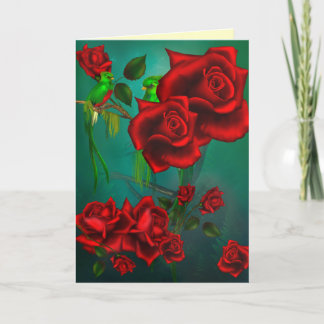 Rose Grußkarte Karte