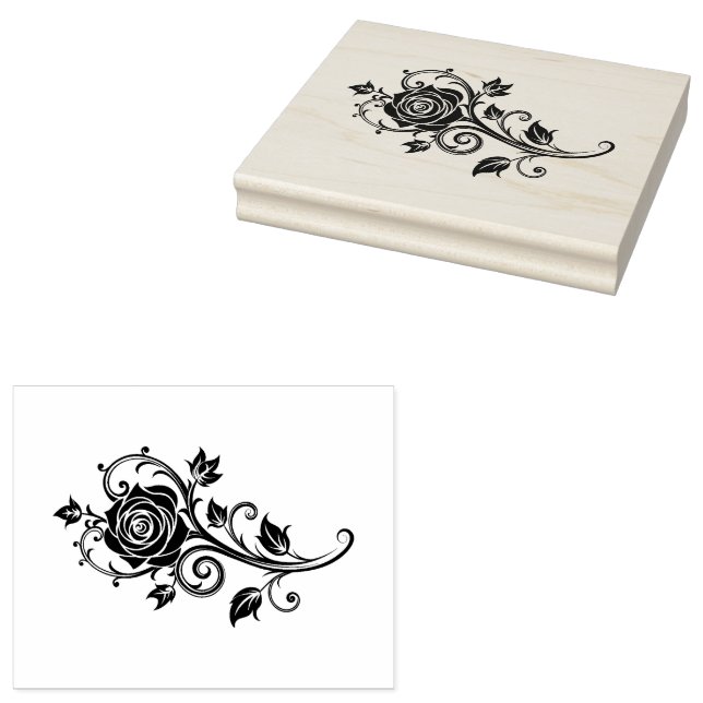 Rose Gummistempel (Stempel)
