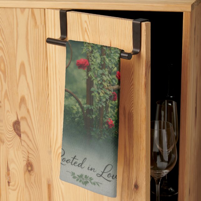 Rose Hand Towel Geschirrtuch (Drittel gefaltet)