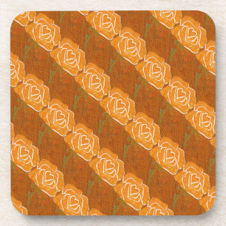 "Rose Heart #3 Tiled Pattern" Blumenmuster Unterse Getränkeuntersetzer