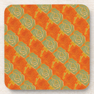 "Rose Heart #4 Tiled Pattern" Blumenmuster Unterse Untersetzer