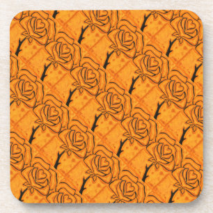 "Rose Heart #5 Tiled Pattern" Blumenmuster Unterse Untersetzer
