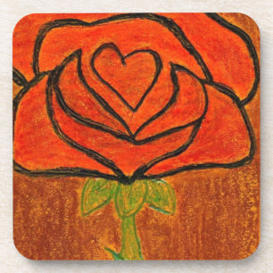 "Rose Heart #6" Set "Floral Untersetzer" Untersetzer