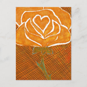 "Rose Herz #3" Blumenpostkarte Postkarte