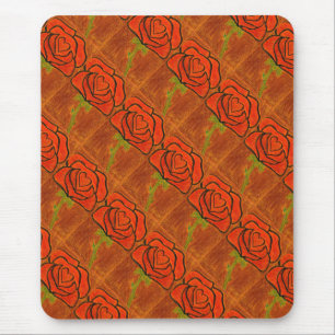"Rose Herz #6" gepolstertes Muster florales Mousep Mousepad