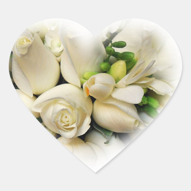 Rose_ Herz-Aufkleber (Vorderseite)