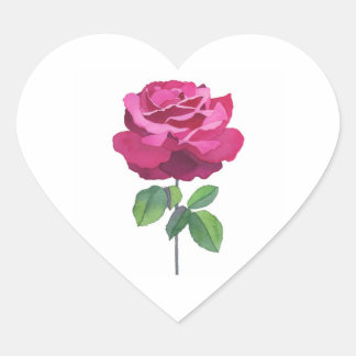 Rose Herz-Aufkleber