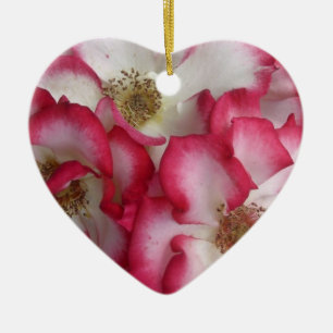 Rose Herz Keramik Ornament