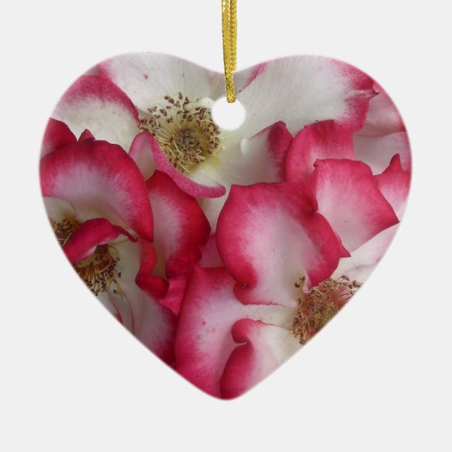 Rose Herz Keramik Ornament (Vorne)