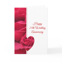 Rose Herz Personalisiert 25. Hochzeitstag