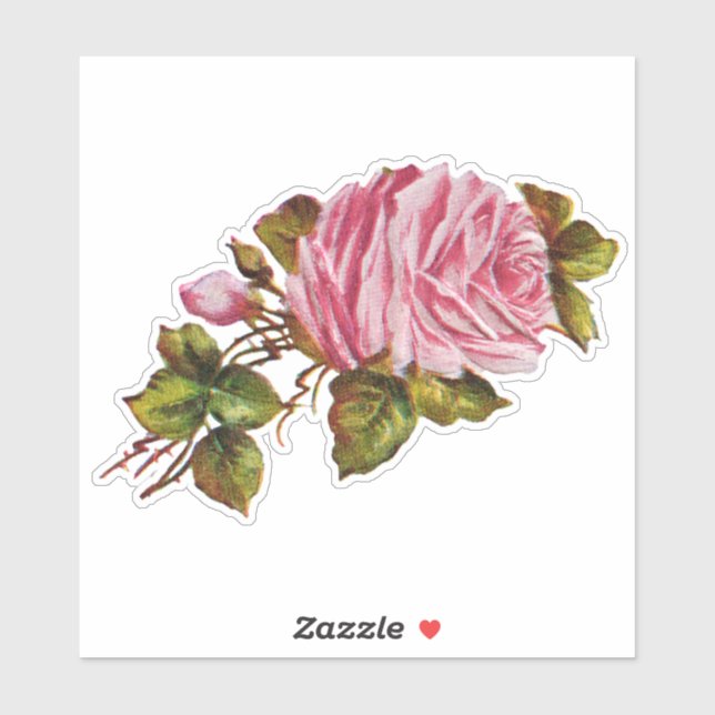 Rose Herzsticker Aufkleber (Blatt)