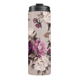 Rose Hintergrund: Vintage Wasserfarbe Thermosbecher