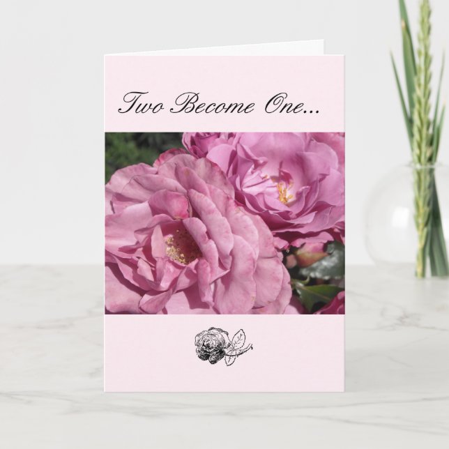 Rose Hochzeit Glückwunsch Karte (Vorderseite)