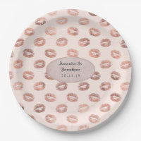 Rose Hochzeit Gold und Blush Foil Lips