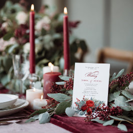 Rose Hochzeit von Aquarellfarben Einladung