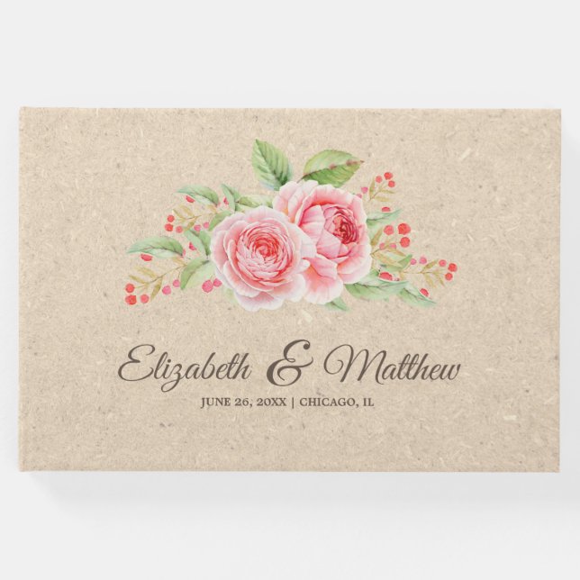 Rose | Hochzeitsarbeit von Kraft Gästebuch (Vorderseite)