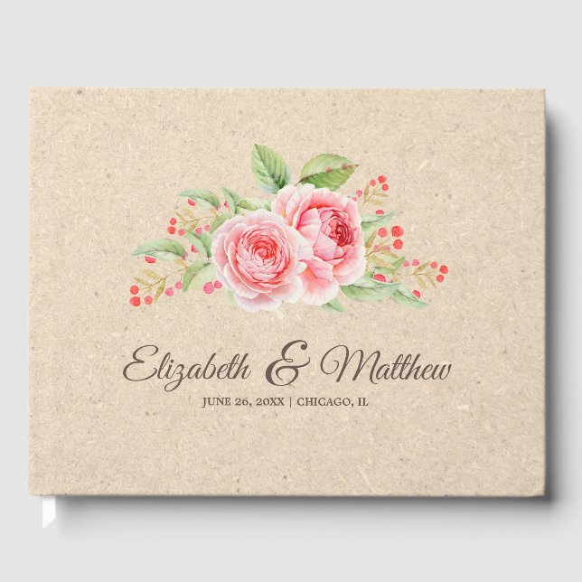 Rose | Hochzeitsarbeit von Kraft Gästebuch (Vorderseite)