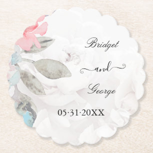 Rose Hochzeitsfeier Untersetzer