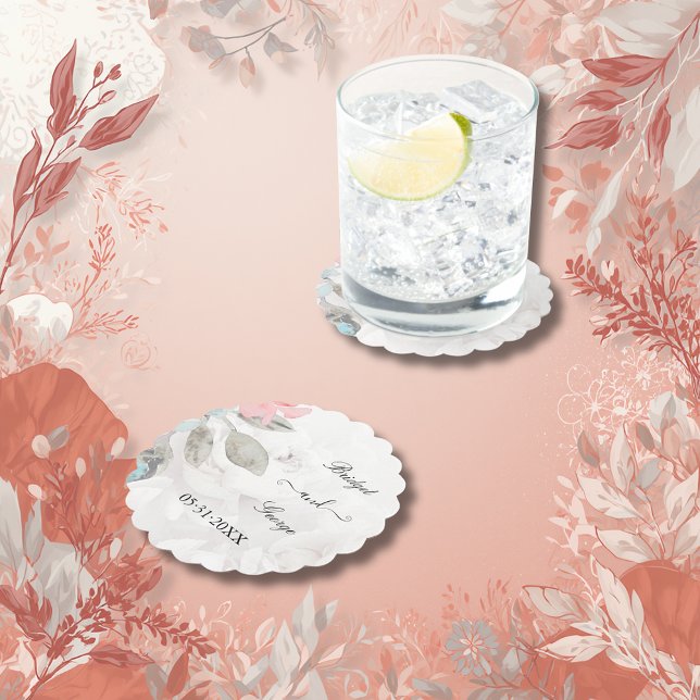 Rose Hochzeitsfeier Untersetzer (Von Creator hochgeladen)