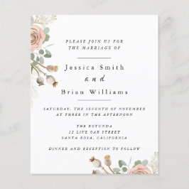 Rose Hochzeitsfeiern Flyer