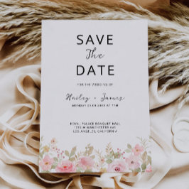 Rose Hochzeitssache Datum speichern Einladung