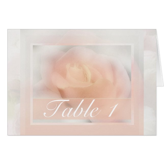 Rose Hochzeitstisch Platzkarte (Vorderseite (Horizontal))