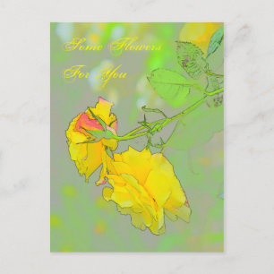 Rose, holen Sie sich Ihre Rose hier! Postkarte