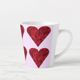 Rose hört auf rosa Latte-Tasse Milchtasse