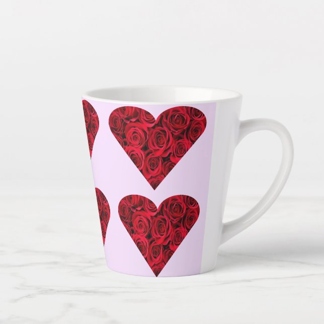 Rose hört auf rosa Latte-Tasse Milchtasse (Rechts)