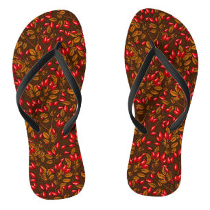 Rose Hüften, braun und rot Flip Flops