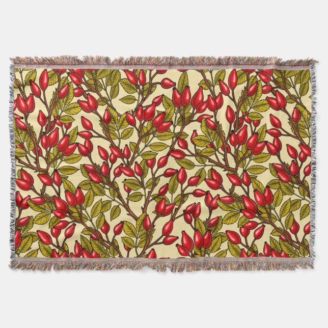 Rose Hüften, rot, grün, gelb Decke (Vorderseite)