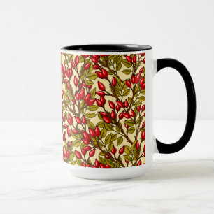 Rose Hüften, rot, grün, gelb Tasse