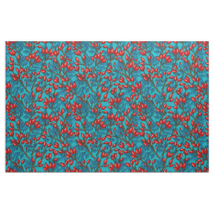 Rose Hüften, rot und blau Stoff