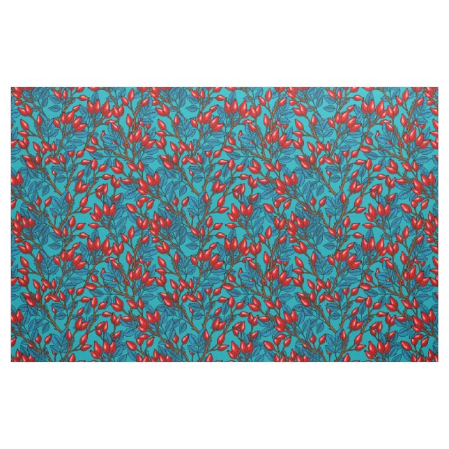 Rose Hüften, rot und blau Stoff (Fat Quarter (45,7 x 55,9 cm))