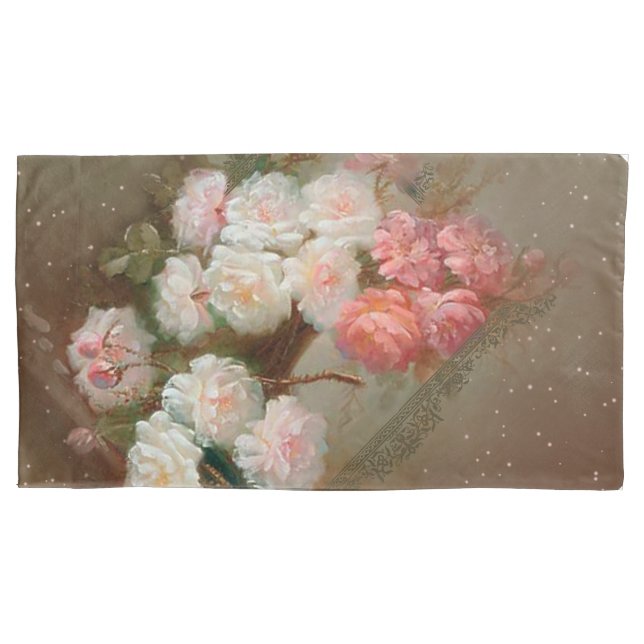 ROSE - Hüllen Pillow - Paar Kissenbezug (Vorderseite-Links)