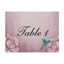 Rose Hummingbird-Tischnummer