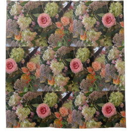 Rose Hydrangea Bouquet Duschvorhang